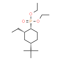 ChemSpider 2D Image | Diethyl [(1R,2S,4S)-2-ethyl-4-(2-methyl-2-propanyl)cyclohexyl]phosphonate | C16H33O3P