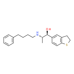 ChemSpider 2D Image | (1S,2S)-1-(2,3-Dihydro-1-benzothiophen-5-yl)-2-[(4-phenylbutyl)amino]-1-propanol | C21H27NOS