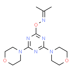 ChemSpider 2D Image | N-{[4,6-Di(4-morpholinyl)-1,3,5-triazin-2-yl]oxy}-2-propanimine | C14H22N6O3