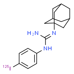 ChemSpider 2D Image | 2-Adamantan-1-yl-1-[4-(~125~I)iodophenyl]guanidine | C17H22125IN3