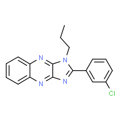 ChemSpider 2D Image | 2-(3-chlorophenyl)-1-propyl-imidazo[5,4-b]quinoxaline | C18H15ClN4