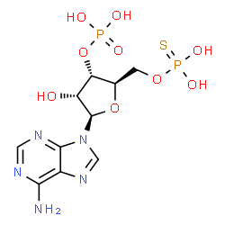 ChemSpider 2D Image | 5'-O-Thiophosphonoadenosine 3'-(dihydrogen phosphate) | C10H15N5O9P2S