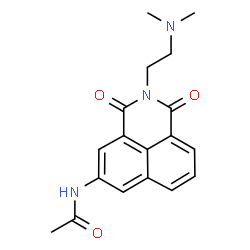 ChemSpider 2D Image | N-{2-[2-(Dimethylamino)ethyl]-1,3-dioxo-2,3-dihydro-1H-benzo[de]isoquinolin-5-yl}acetamide | C18H19N3O3
