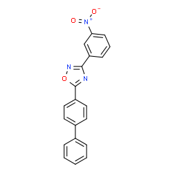ChemSpider 2D Image | 5-(4-Biphenylyl)-3-(3-nitrophenyl)-1,2,4-oxadiazole | C20H13N3O3