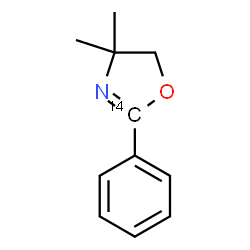 ChemSpider 2D Image | 4,4-Dimethyl-2-phenyl(2-~14~C)-4,5-dihydro-1,3-oxazole | C1014CH13NO