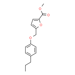 ChemSpider 2D Image | Methyl 5-[(4-propylphenoxy)methyl]-2-furoate | C16H18O4
