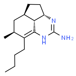 ChemSpider 2D Image | (3aS,5aR,7S,8bR)-8-Butyl-7-methyl-1,3a,4,5,5a,6,7,8b-octahydrocyclopenta[de]quinazolin-2-amine | C15H25N3