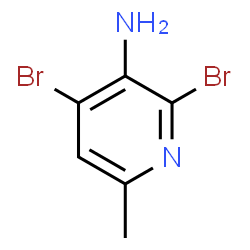 ChemSpider 2D Image | 2,4-Dibromo-6-methyl-3-pyridinamine | C6H6Br2N2