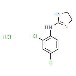 ChemSpider 2D Image | 2-(2,4-Dichlorophenylimino)-2-imidazolidine hydrochloride | C9H10Cl3N3