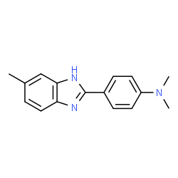 ChemSpider 2D Image | N,N-Dimethyl-4-(6-methyl-1H-benzimidazol-2-yl)aniline | C16H17N3