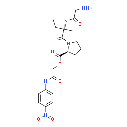 ChemSpider 2D Image | 2-[(4-Nitrophenyl)amino]-2-oxoethyl glycyl-L-isovalyl-L-prolinate | C20H27N5O7