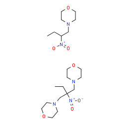 ChemSpider 2D Image | 4-[2-(4-Morpholinylmethyl)-2-nitrobutyl]morpholine - 4-(2-nitrobutyl)morpholine (1:1) | C21H41N5O7