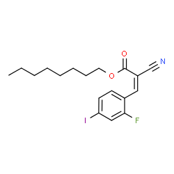 ChemSpider 2D Image | Octyl (2Z)-2-cyano-3-(2-fluoro-4-iodophenyl)acrylate | C18H21FINO2