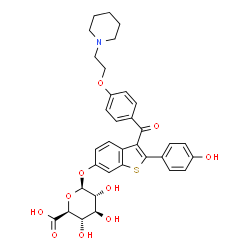 ChemSpider 2D Image | Raloxifene 6-Glucuronide | C34H35NO10S