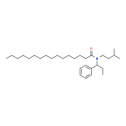 ChemSpider 2D Image | N-(3-Methylbutyl)-N-(1-phenylpropyl)hexadecanamide | C30H53NO