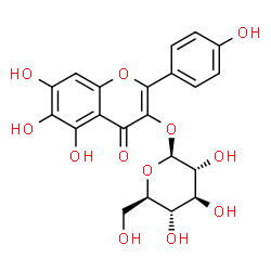 ChemSpider 2D Image | 6-Hydroxykaempferol 3-glucoside | C21H20O12
