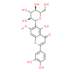 ChemSpider 2D Image | (1R)-1,5-Anhydro-1-[2-(3,4-dihydroxyphenyl)-5-hydroxy-7-methoxy-4-oxo-4H-chromen-6-yl]-L-glucitol | C22H22O11