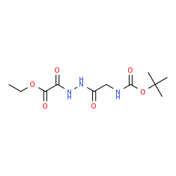 ChemSpider 2D Image | Ethyl {2-[({[(2-methyl-2-propanyl)oxy]carbonyl}amino)acetyl]hydrazino}(oxo)acetate | C11H19N3O6