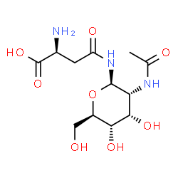 ChemSpider 2D Image | 2-Acetamido-N-L-beta-aspartyl-2-deoxy-beta-D-allopyranosylamine | C12H21N3O8