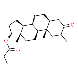ChemSpider 2D Image | (5alpha,17beta)-2-Methyl-3-oxoandrostan-17-yl propionate | C23H36O3
