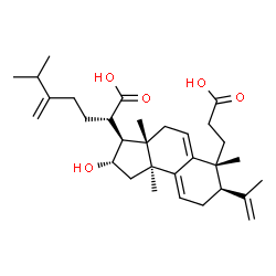 ChemSpider 2D Image | (2S)-2-[(2S,3S,3aS,6R,7R,9bS)-6-(2-Carboxyethyl)-2-hydroxy-7-isopropenyl-3a,6,9b-trimethyl-2,3,3a,4,6,7,8,9b-octahydro-1H-cyclopenta[a]naphthalen-3-yl]-6-methyl-5-methyleneheptanoic acid | C31H46O5