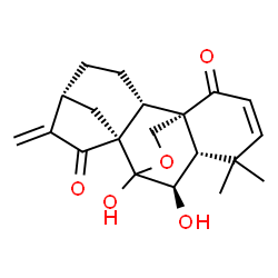 ChemSpider 2D Image | (6alpha,13alpha)-6,7-Dihydroxy-7,20-epoxykaura-2,16-diene-1,15-dione | C20H24O5