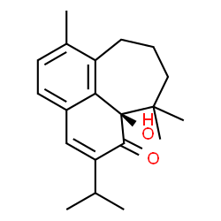 ChemSpider 2D Image | (10aR)-10a-Hydroxy-2-isopropyl-6,10,10-trimethyl-8,9,10,10a-tetrahydrocyclohepta[de]naphthalen-1(7H)-one | C20H26O2
