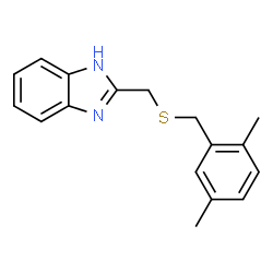 ChemSpider 2D Image | 2-{[(2,5-Dimethylbenzyl)sulfanyl]methyl}-1H-benzimidazole | C17H18N2S