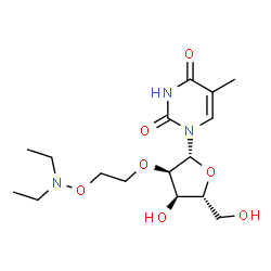ChemSpider 2D Image | 2'-O-{2-[(Diethylamino)oxy]ethyl}-5-methyluridine | C16H27N3O7