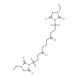 ChemSpider 2D Image | 3,3'-(2,12-Dimethyl-5,9-dioxo-2,12-tridecanediyl)bis(1-ethyl-2,4-imidazolidinedione) | C25H40N4O6