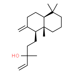 ChemSpider 2D Image | 3-Methyl-5-[(1S,4aS,8aS)-5,5,8a-trimethyl-2-methylenedecahydro-1-naphthalenyl]-1-penten-3-ol | C20H34O