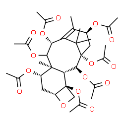 ChemSpider 2D Image | (2alpha,5beta,7beta,10beta,13alpha)-5,20-Epoxytax-11-ene-1,2,4,7,9,10,13-heptayl heptaacetate | C34H46O15