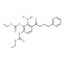 ChemSpider 2D Image | Diethyl 3-nitro-4-(4-phenylbutanoyl)-1,2-phenylene biscarbonate | C22H23NO9
