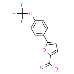 ChemSpider 2D Image | 5-[4-(Trifluoromethoxy)phenyl]-2-furoic acid | C12H7F3O4