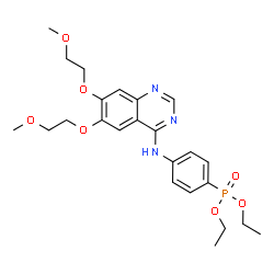 ChemSpider 2D Image | Diethyl (4-{[6,7-bis(2-methoxyethoxy)-4-quinazolinyl]amino}phenyl)phosphonate | C24H32N3O7P