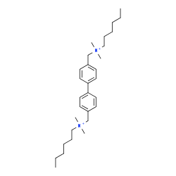 ChemSpider 2D Image | N,N'-[4,4'-Biphenyldiylbis(methylene)]bis(N,N-dimethyl-1-hexanaminium) | C30H50N2