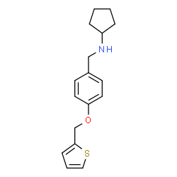 ChemSpider 2D Image | N-[4-(2-Thienylmethoxy)benzyl]cyclopentanamine | C17H21NOS