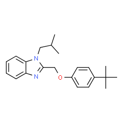 ChemSpider 2D Image | 2-[(4-tert-Butylphenoxy)methyl]-1-isobutyl-1H-benzimidazole | C22H28N2O
