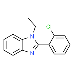 ChemSpider 2D Image | 2-(2-Chlorophenyl)-1-ethyl-1H-benzimidazole | C15H13ClN2