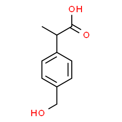 ChemSpider 2D Image | 2-[4-(Hydroxymethyl)phenyl]propanoic acid | C10H12O3