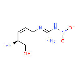 ChemSpider 2D Image | 2-[(2Z,4S)-4-Amino-5-hydroxy-2-penten-1-yl]-1-nitroguanidine | C6H13N5O3