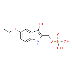 ChemSpider 2D Image | (5-Ethoxy-3-hydroxy-1H-indol-2-yl)methyl dihydrogen phosphate | C11H14NO6P