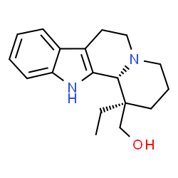 ChemSpider 2D Image | [(1R,12bR)-1-Ethyl-1,2,3,4,6,7,12,12b-octahydroindolo[2,3-a]quinolizin-1-yl]methanol | C18H24N2O