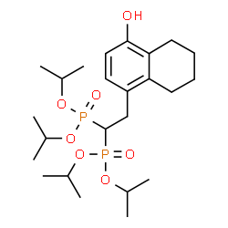 ChemSpider 2D Image | Tetraisopropyl [2-(4-hydroxy-5,6,7,8-tetrahydro-1-naphthalenyl)-1,1-ethanediyl]bis(phosphonate) | C24H42O7P2