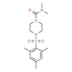 ChemSpider 2D Image | 4-(Mesitylsulfonyl)-N,N-dimethyl-1-piperazinecarboxamide | C16H25N3O3S