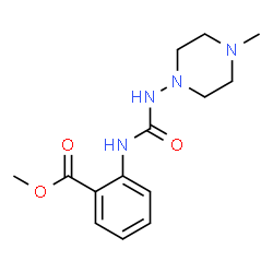 ChemSpider 2D Image | Methyl 2-{[(4-methyl-1-piperazinyl)carbamoyl]amino}benzoate | C14H20N4O3