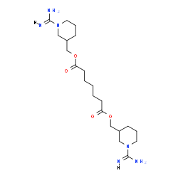 ChemSpider 2D Image | Bis[(1-carbamimidoyl-3-piperidinyl)methyl] pimelate | C21H38N6O4