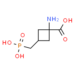 ChemSpider 2D Image | 1-Amino-3-(phosphonomethyl)cyclobutanecarboxylic acid | C6H12NO5P