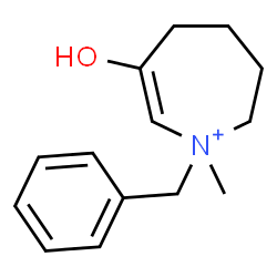 ChemSpider 2D Image | 1-Benzyl-6-hydroxy-1-methyl-2,3,4,5-tetrahydro-1H-azepinium | C14H20NO