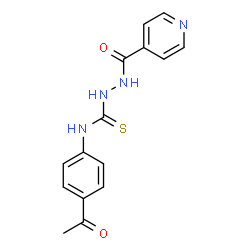 ChemSpider 2D Image | N-(4-Acetylphenyl)-2-isonicotinoylhydrazinecarbothioamide | C15H14N4O2S
